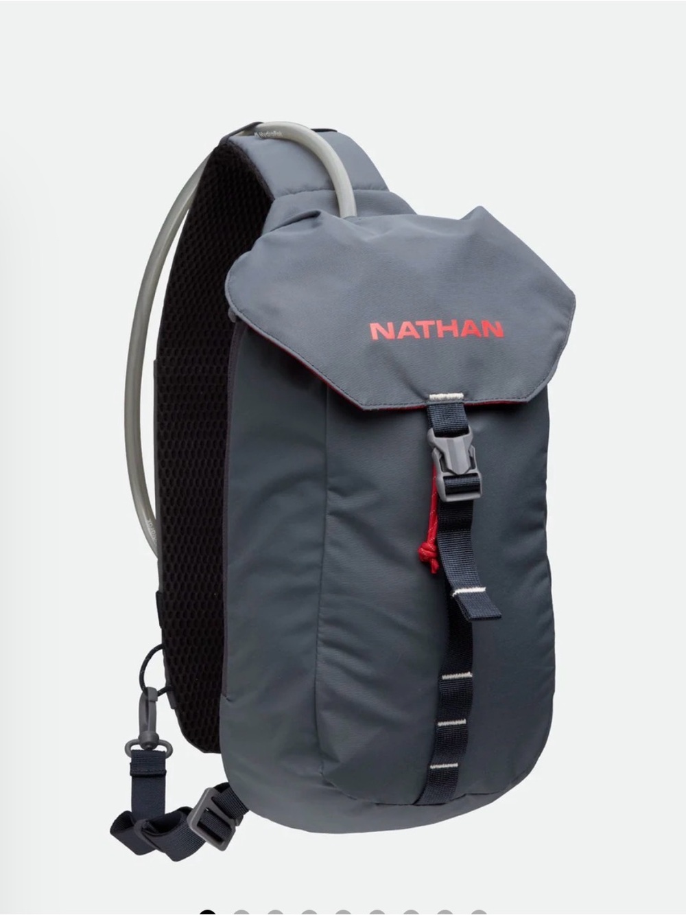 Nathan Gray Sling Hydration Pack with Red Logo